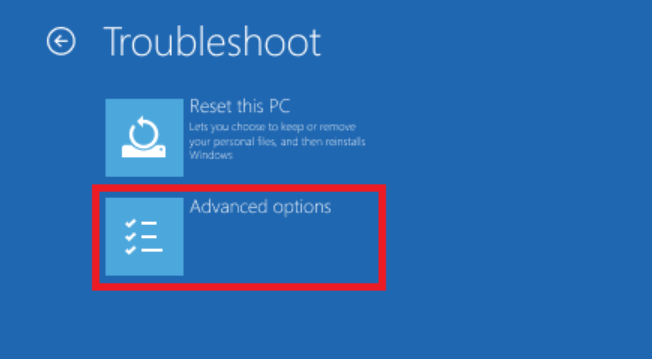 advanced options