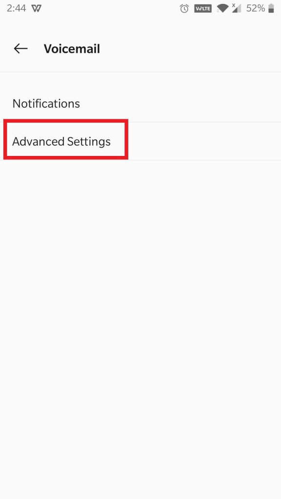 advanced setting