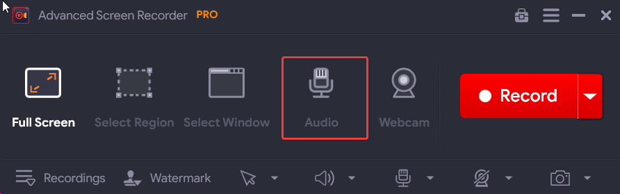 record audio