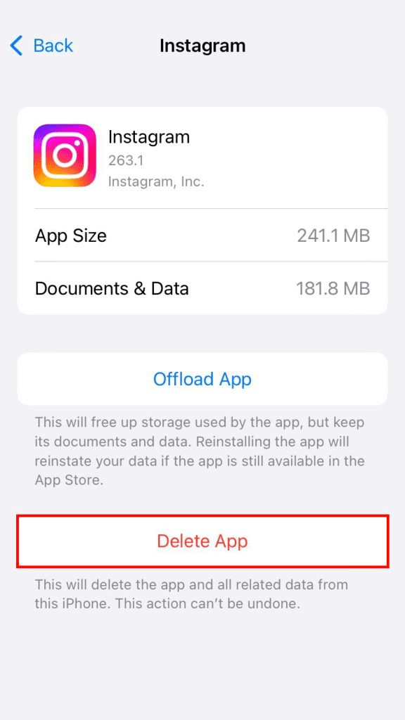 Clear the Instagram App Cache and Data