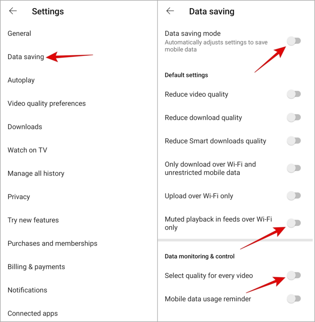 Data saving