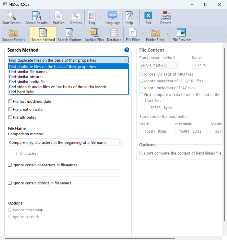 Delete duplicate files