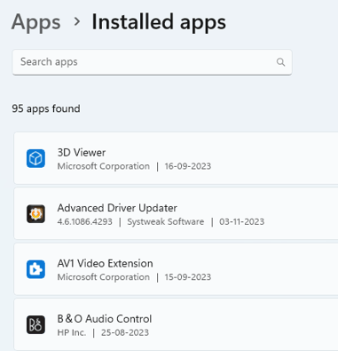 Installed Apps