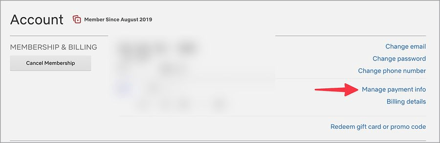 Membership & Billing tab