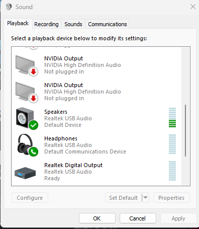 Open Sound settings