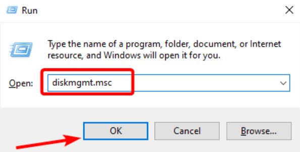 RUN dialog box