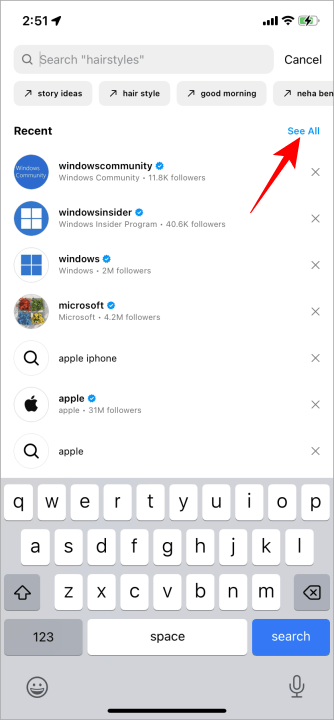 Remove Specific Searches