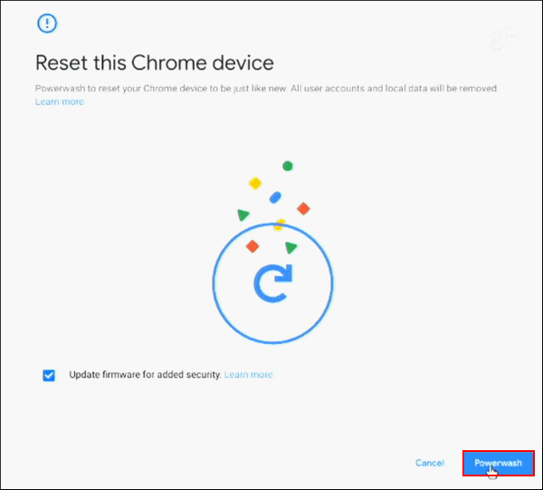 Reset chrome