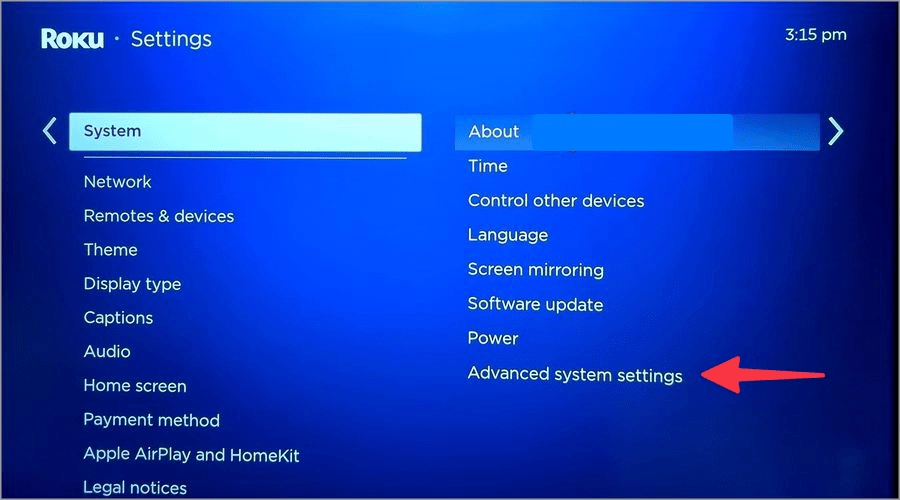 Roku Settings