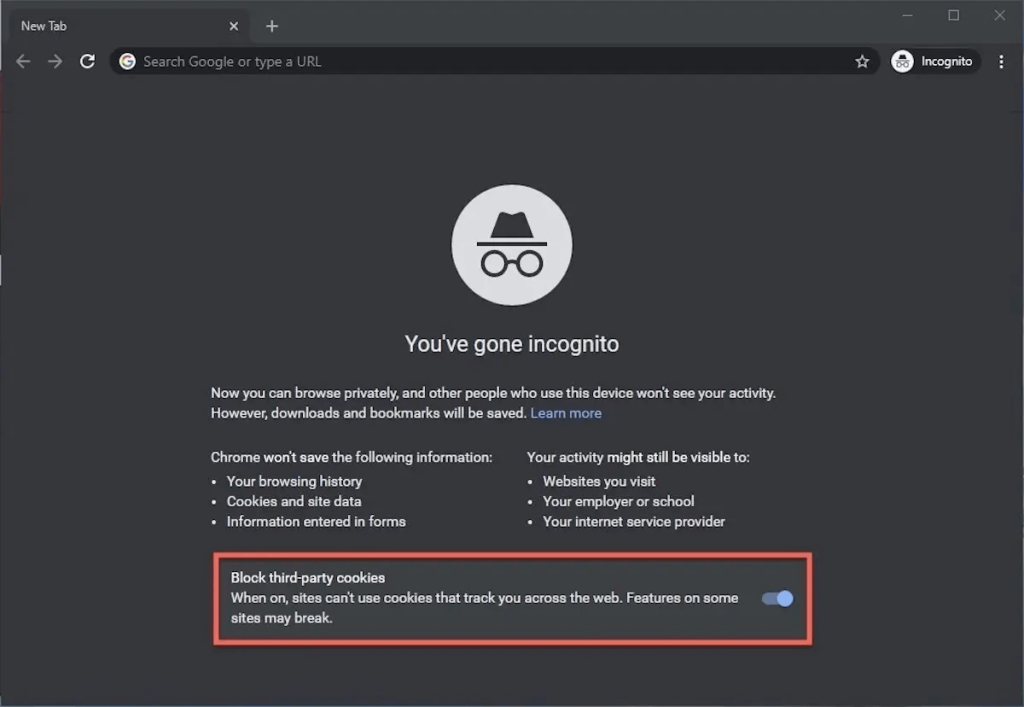 Switch to Incognito Mode