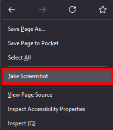 Take screenshot