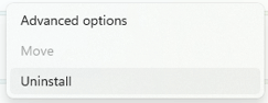 Uninstall program