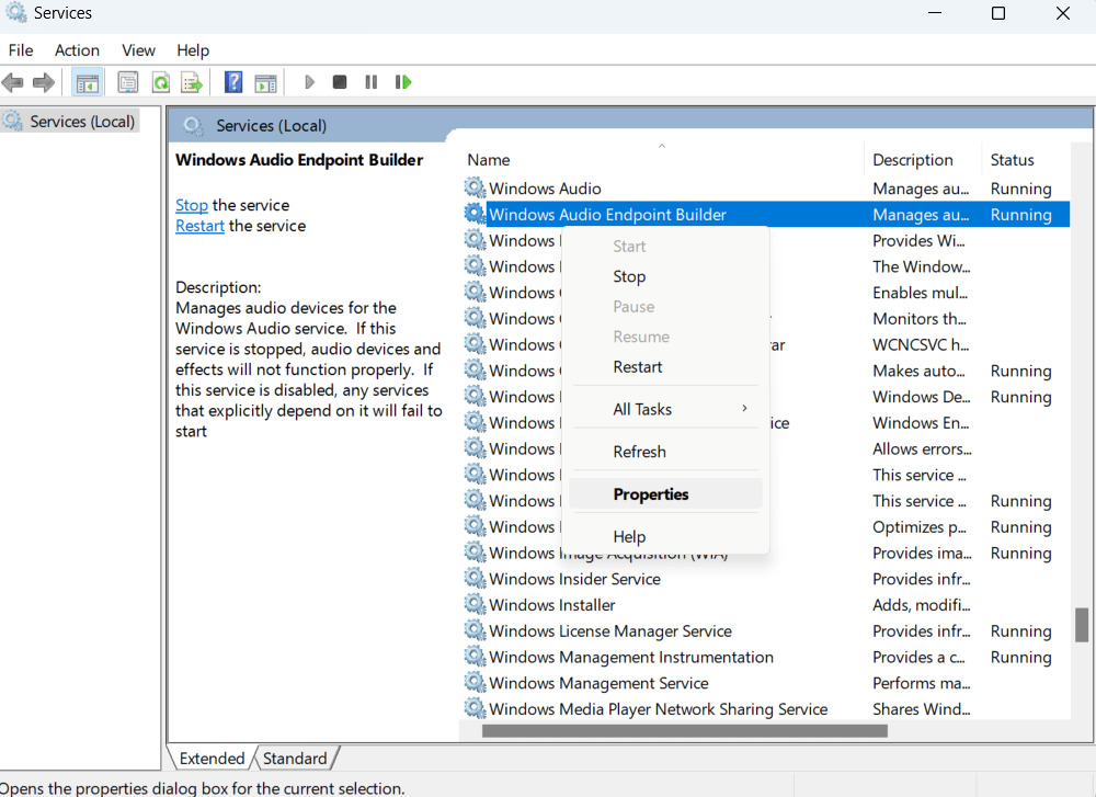 Windows Audio Endpoint Builder