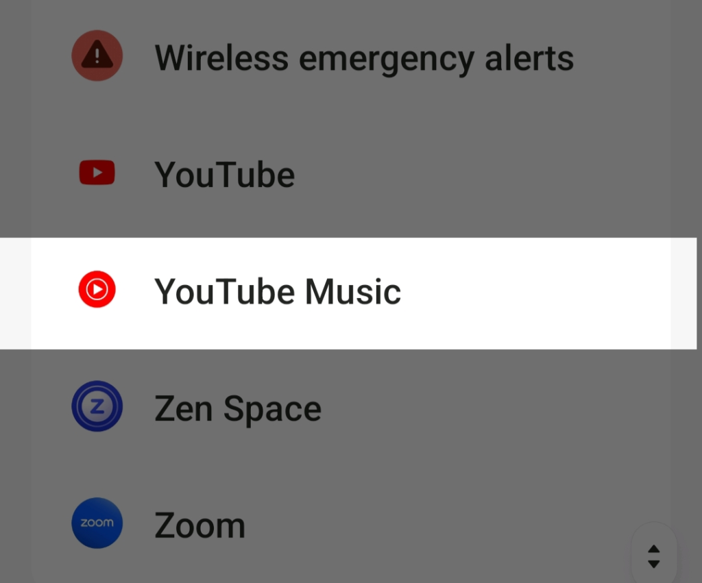 YouTube Music app