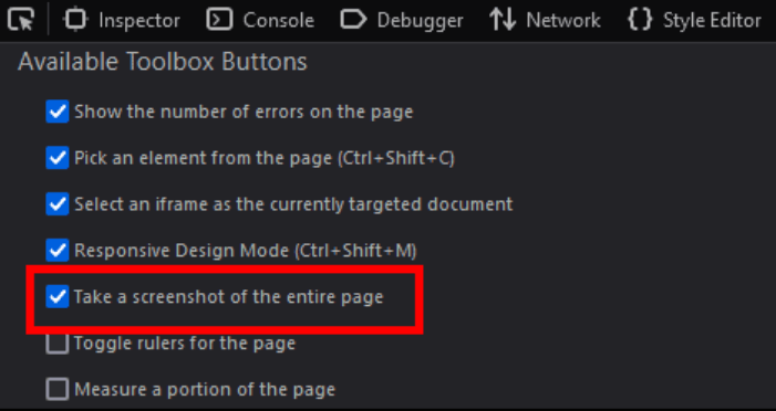 entire page screenshot