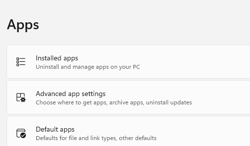 installed apps