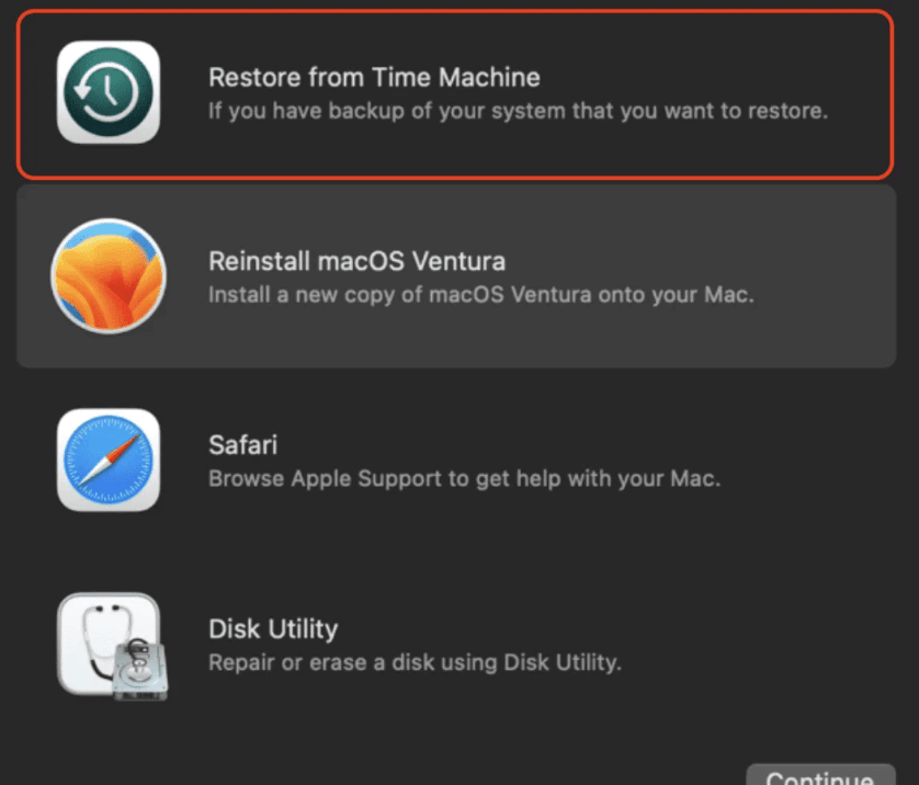 recover data