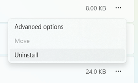 uninstall