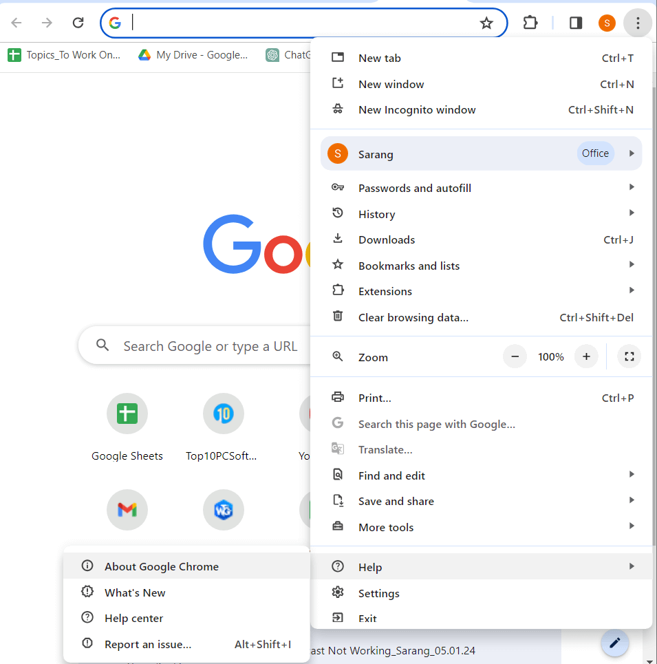 About Google Chrome