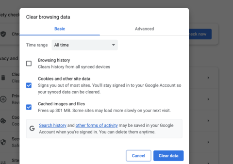 Delete The Cache In Chrome