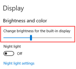 Display tab