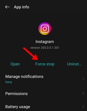 Force stop