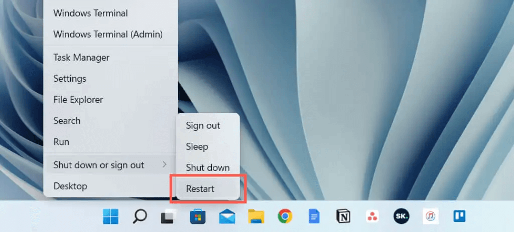 Restart your PC