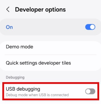 USB debugging