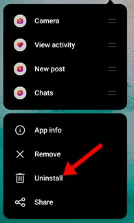 Uninstall Instagram