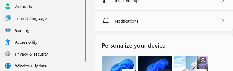 Windows option