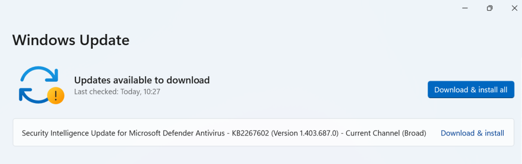 Windows update