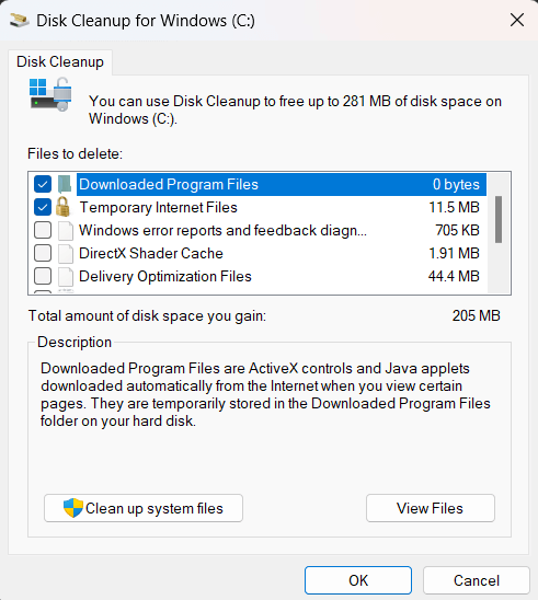 clean up drive