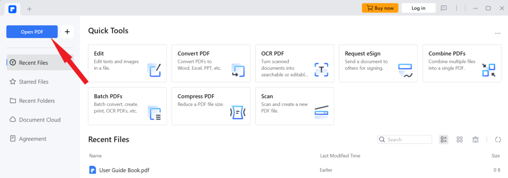 open pdf