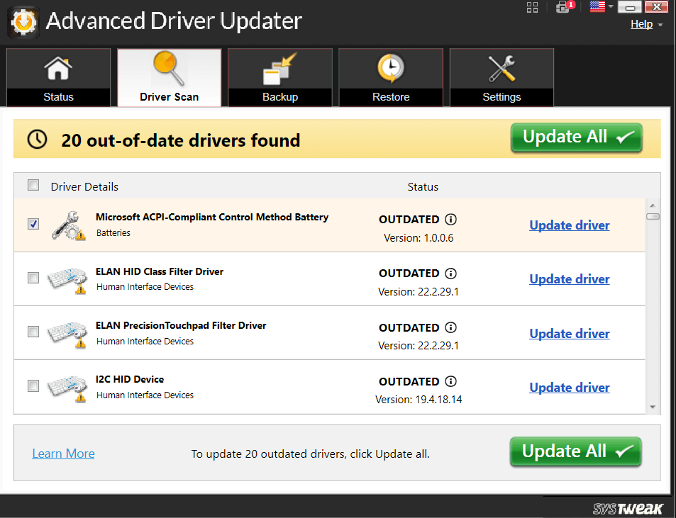 outdated driver