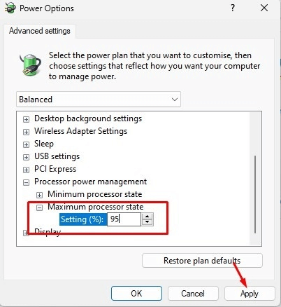 power option