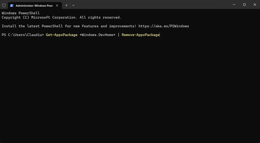 remove Dev