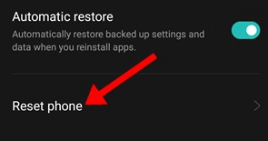 reset phone
