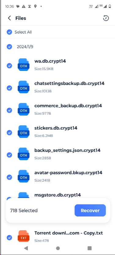 retrieve files