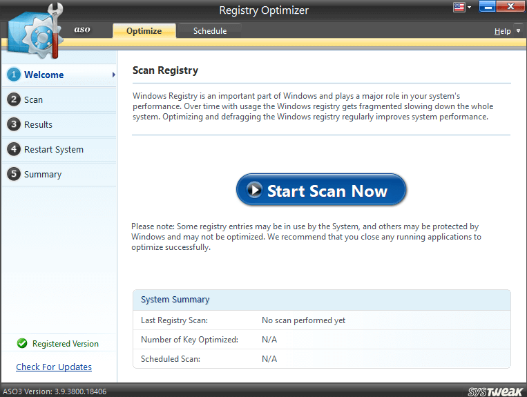 scan registry