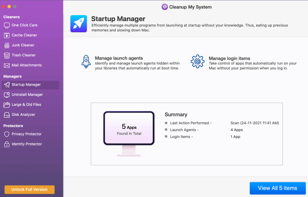 startup manager