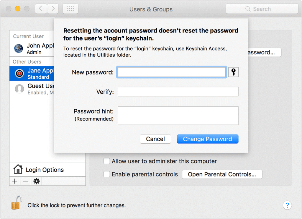 Change Password