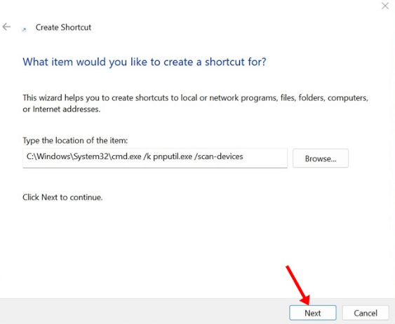 Create shortcut