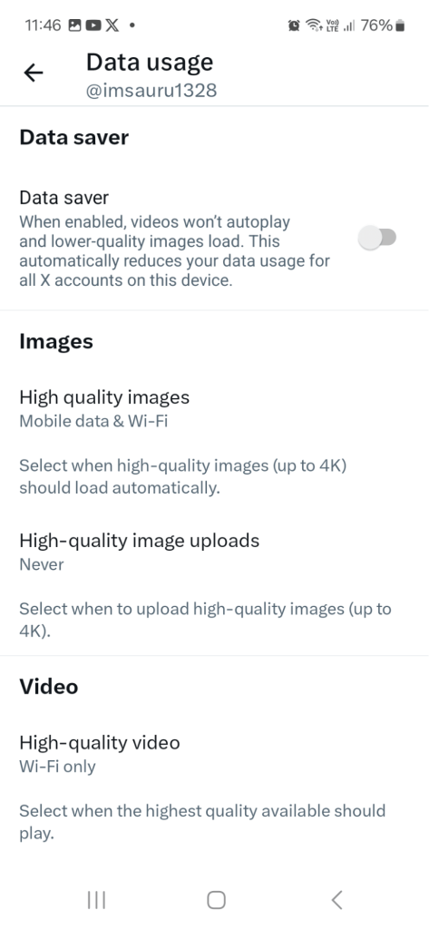 Data usage