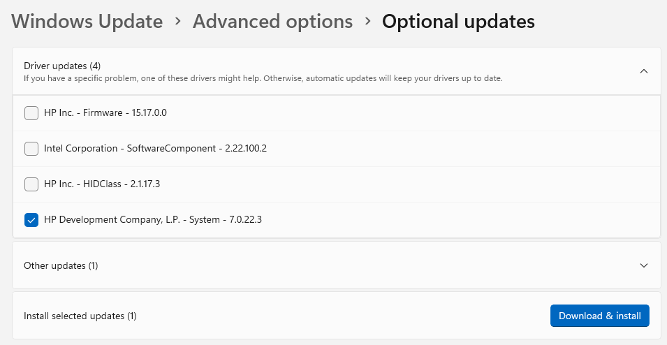 Driver Updates