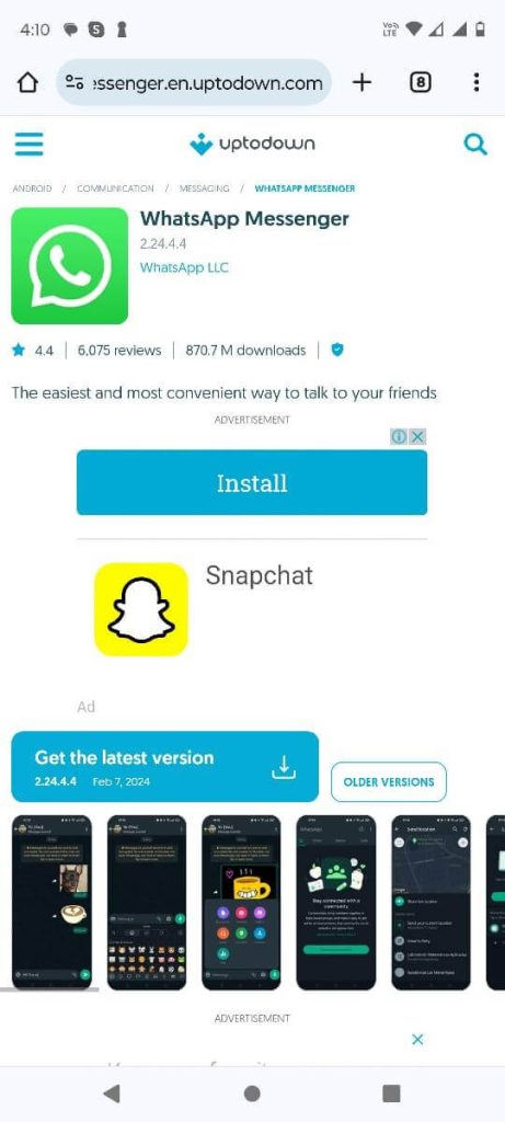 Older Version Of WhatsApp