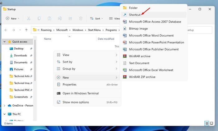Startup folder