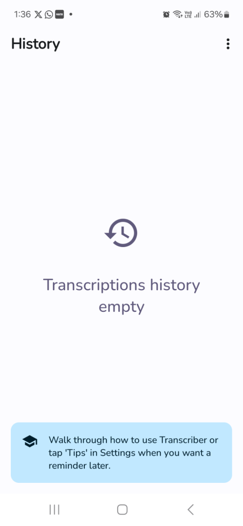 Transcriber for WhatsApp