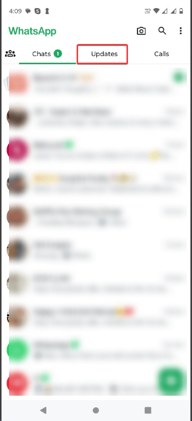 Updates tab