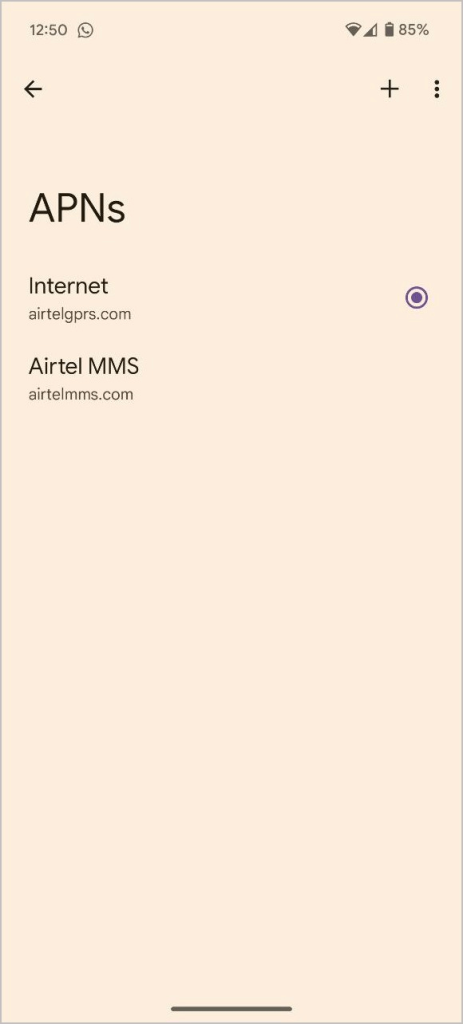 Verify the APN Settings