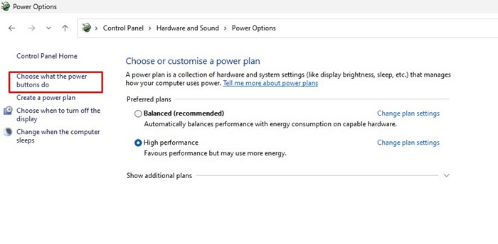 power buttons